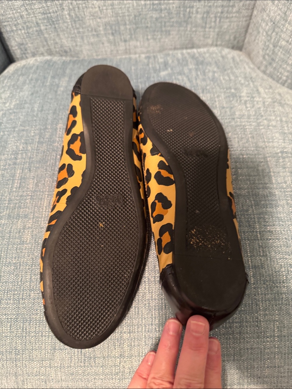 COACH Leopard Print Ballet Flats in Tan and Black - Picture 4 of 5